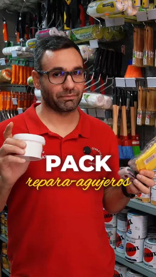 Portada del reel «Pack repara-agujeros» de Ferretería Droguemar