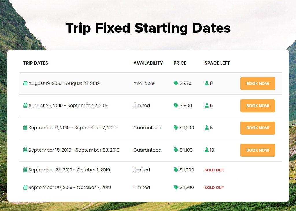 Trip-Fixed-Starting-Dates