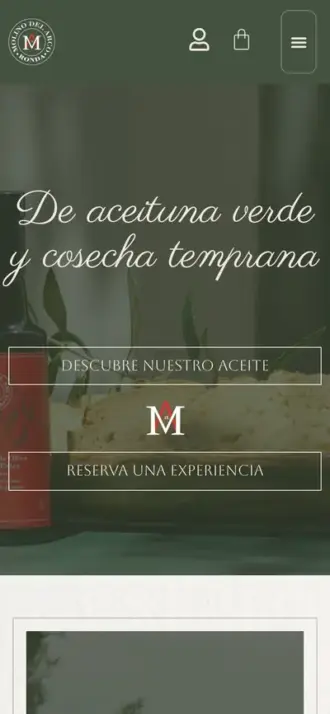 Web de Molino del Arco en el móvil