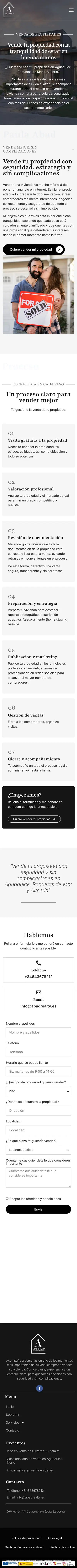 Abad Realty · Venta de propiedades · Móvil