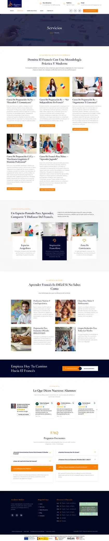 Académie Molière · Servicios