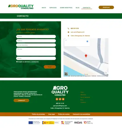 AgroQuality · Contacto