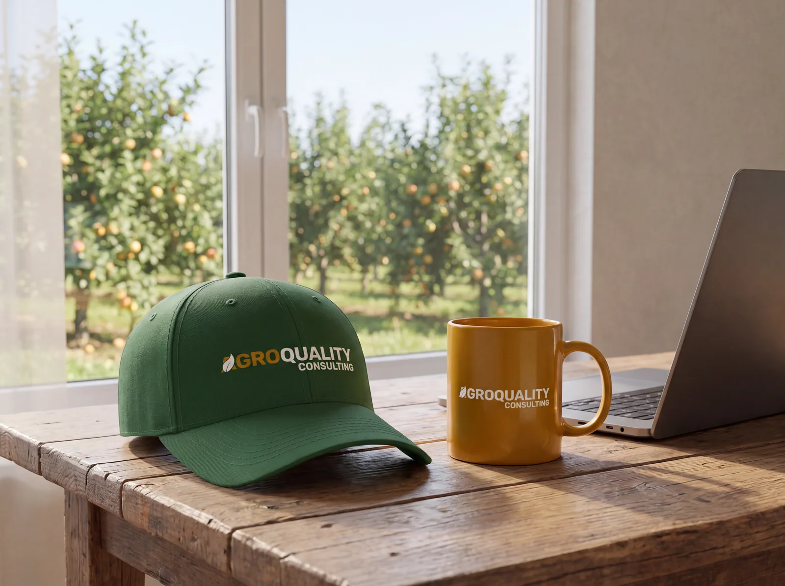 AgroQuality · Gorra y taza