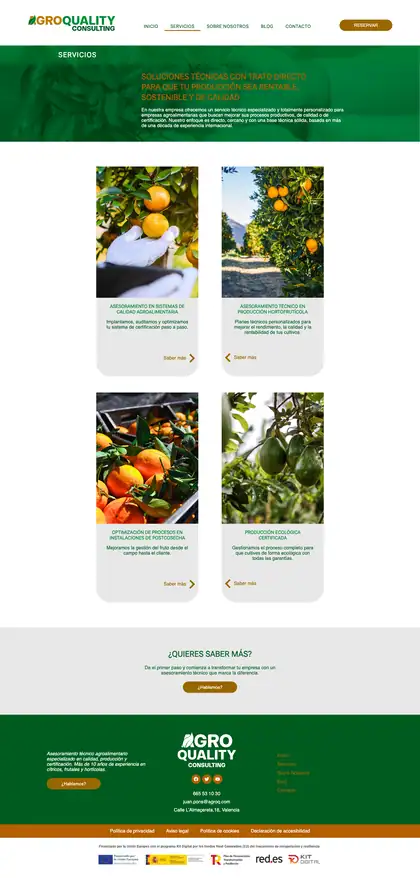 AgroQuality · Servicios