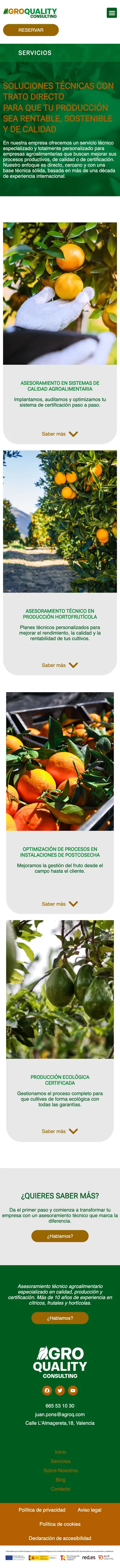 AgroQuality · Servicios · Móvil
