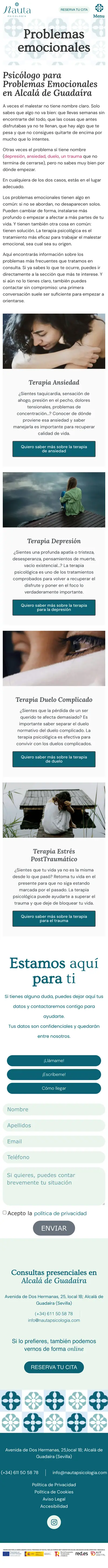 Nauta Psicología · Problemas emocionales · Móvil