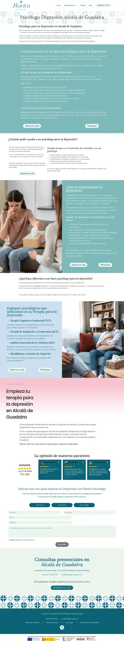 Nauta Psicología · Terapia Depresión