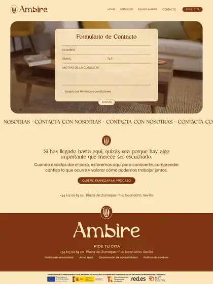 Ambire Psicología · Contacto
