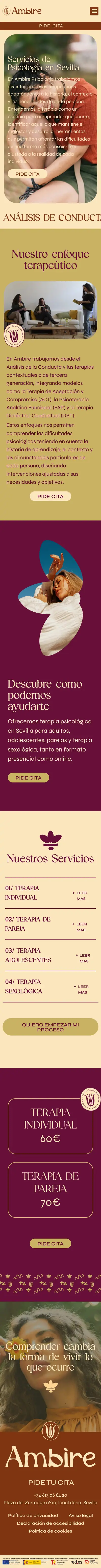 Ambire Psicología · Servicios · Móvil