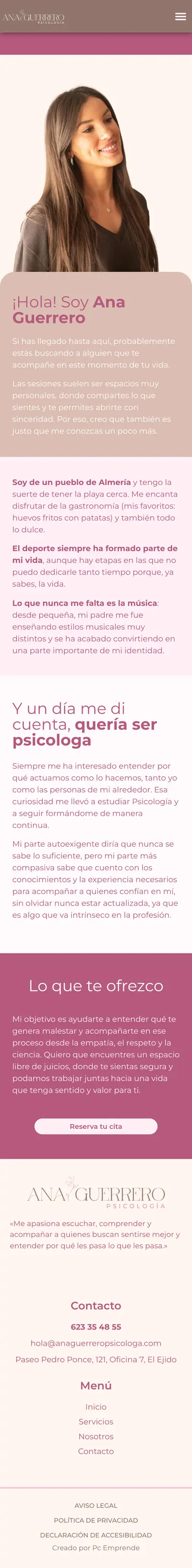 Ana Guerrero · Sobre mí · Móvil