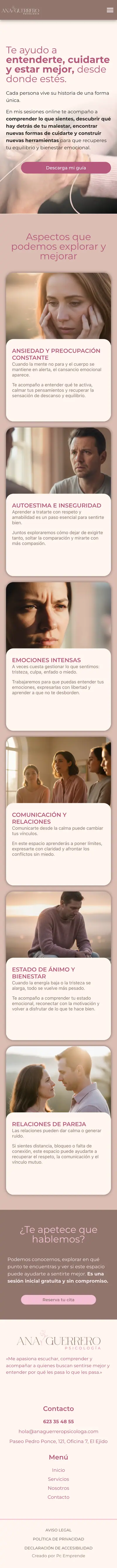 Ana Guerrero · Terapias · Móvil
