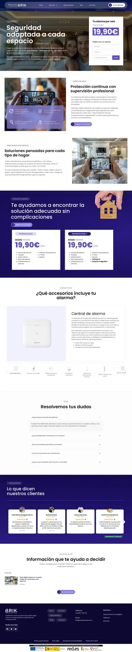 BRIK Asesores · Alarmas