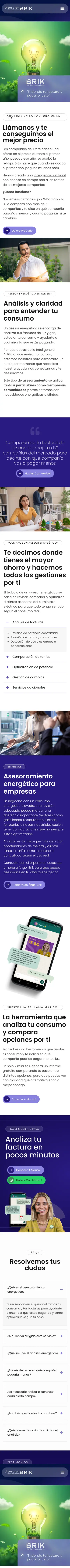 BRIK Asesores · Asesoramiento energético · Móvil