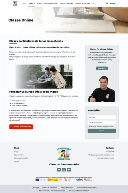 Clases Particulares en Ávila · Clases particulares online