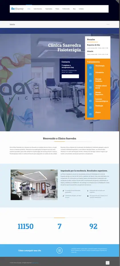 Clínica de Fisioterapia Saavedra · Inicio · mar 2026 (antes)