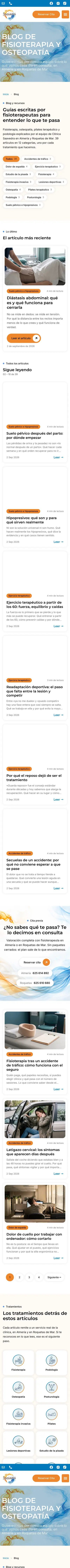 Clínica de Fisioterapia Saavedra · Blog · Móvil