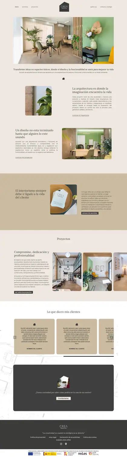 Estudio Crea Arquitectura · Inicio