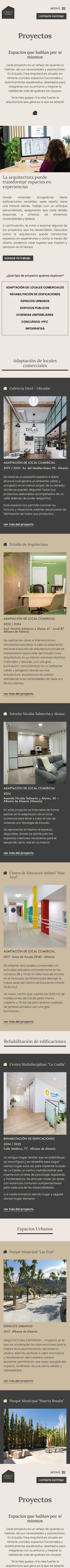 Estudio Crea Arquitectura · Proyectos · Móvil