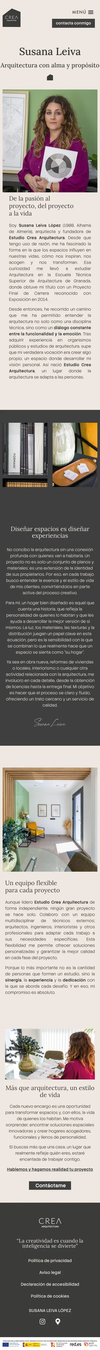 Estudio Crea Arquitectura · Quién Soy · Móvil