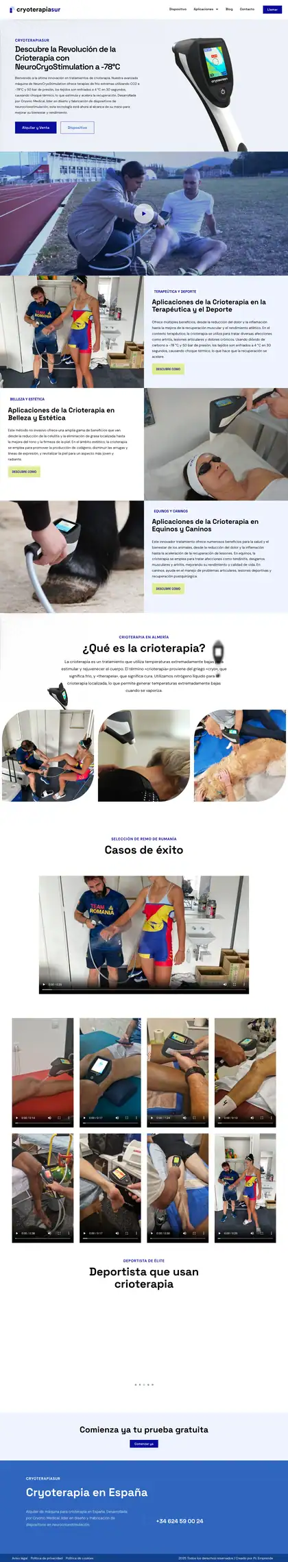 Cryoterapiasur · Inicio