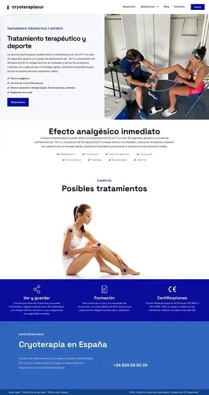 Cryoterapiasur · Terapeútica y deporte