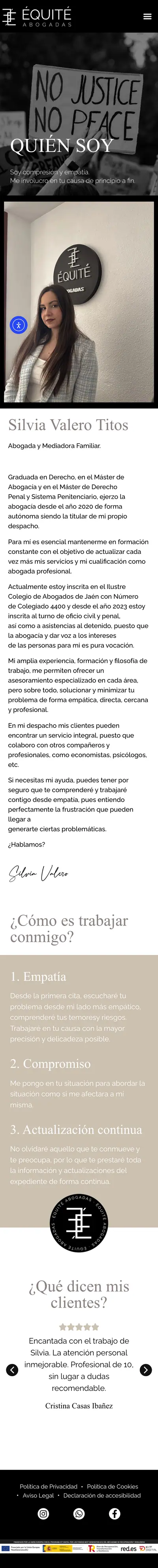Équité Abogadas · Quién soy · Móvil