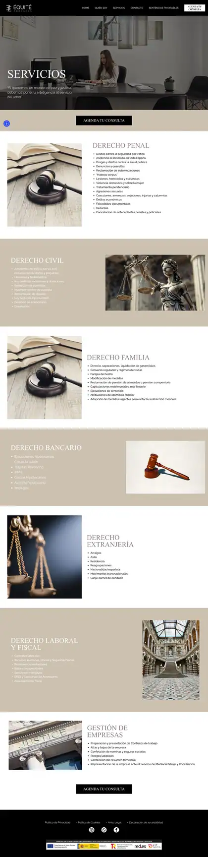 Équité Abogadas · Servicios