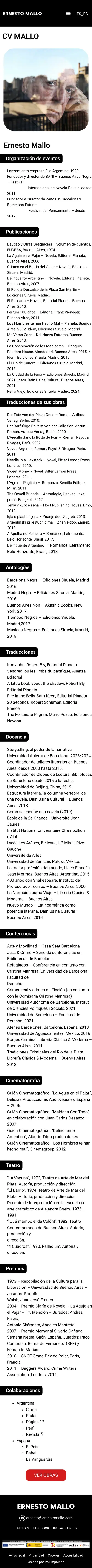 Ernesto Mallo · CV · Móvil