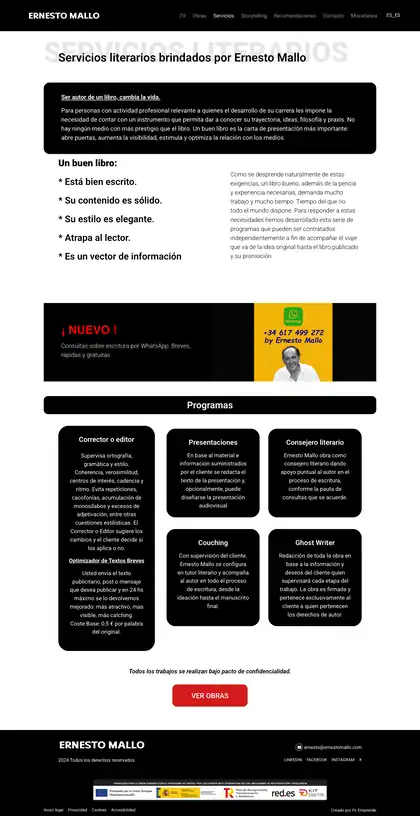 Ernesto Mallo · Servicios