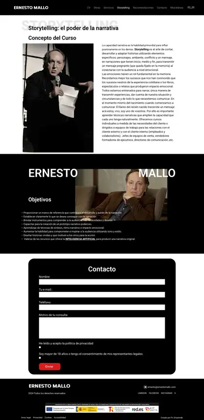 Ernesto Mallo · Storytelling