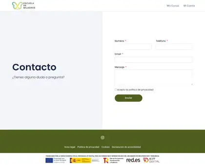 Escuela de Milagros · Contacto