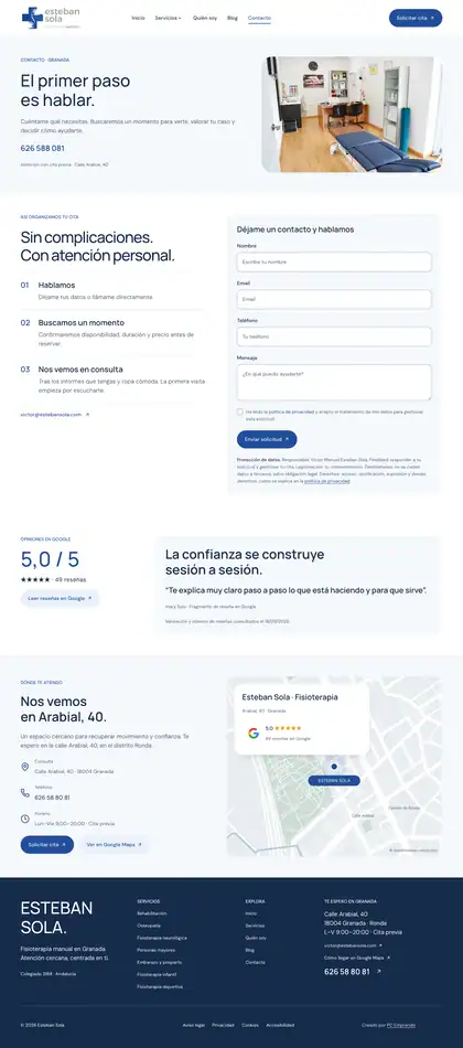 Esteban Sola · Contacto