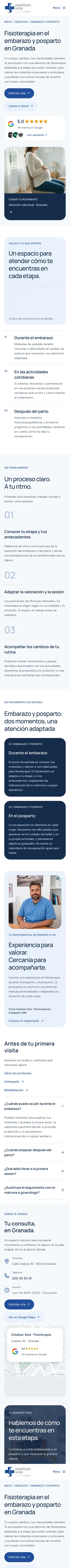 Esteban Sola · Embarazo y posparto · Móvil