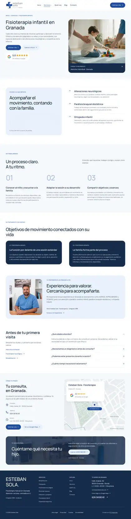 Esteban Sola · Fisioterapia infantil