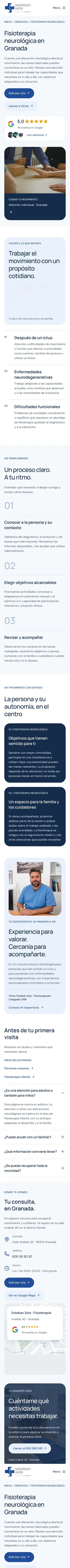 Esteban Sola · Fisioterapia neurológica · Móvil