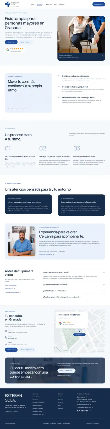 Esteban Sola · Personas mayores