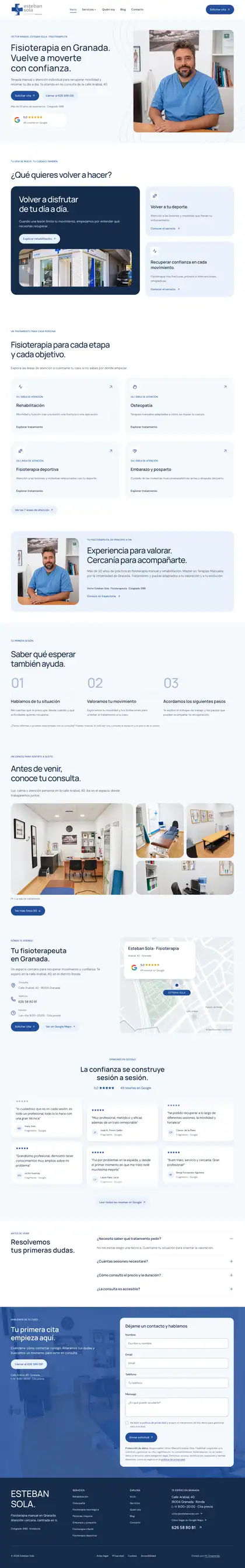 Esteban Sola · Inicio
