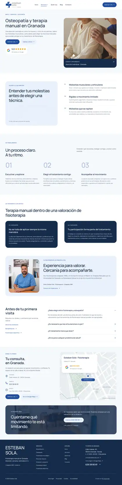 Esteban Sola · Osteopatía