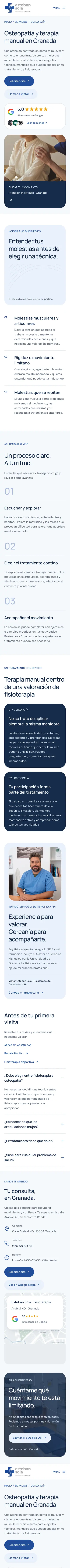 Esteban Sola · Osteopatía · Móvil