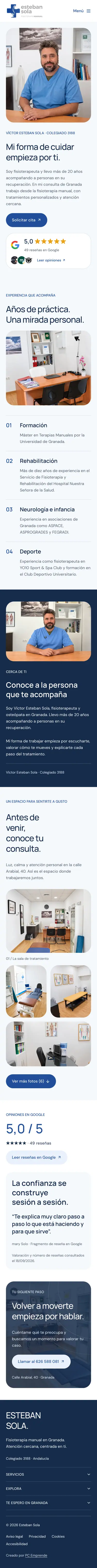 Esteban Sola · Quién soy · Móvil