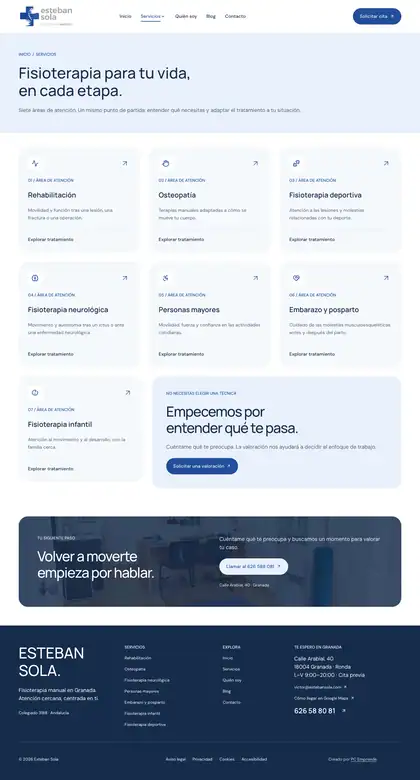 Esteban Sola · Servicios