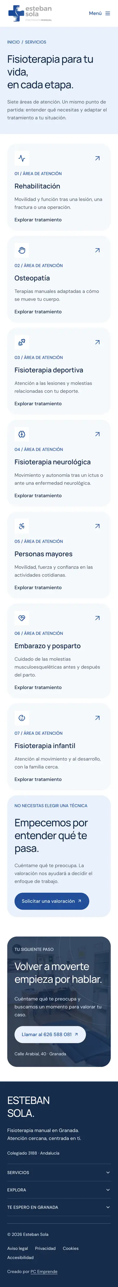 Esteban Sola · Servicios · Móvil