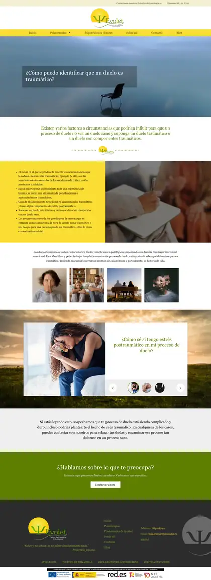 Evolet Psicología · Duelo traumático