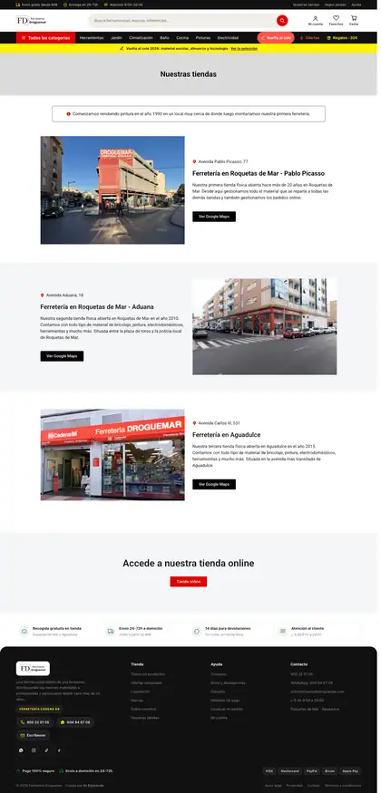 Ferretería Droguemar · Nuestras tiendas