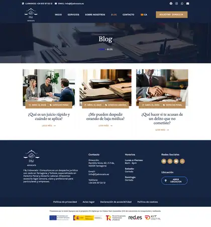 F&J Advocats i Consultors · Blog