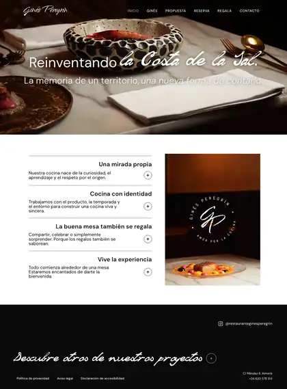 Restaurante Ginés Peregrín · Inicio