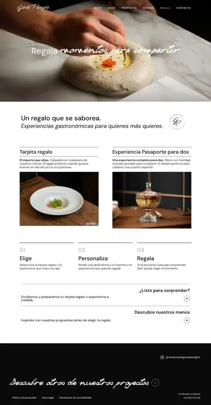 Restaurante Ginés Peregrín · Regala