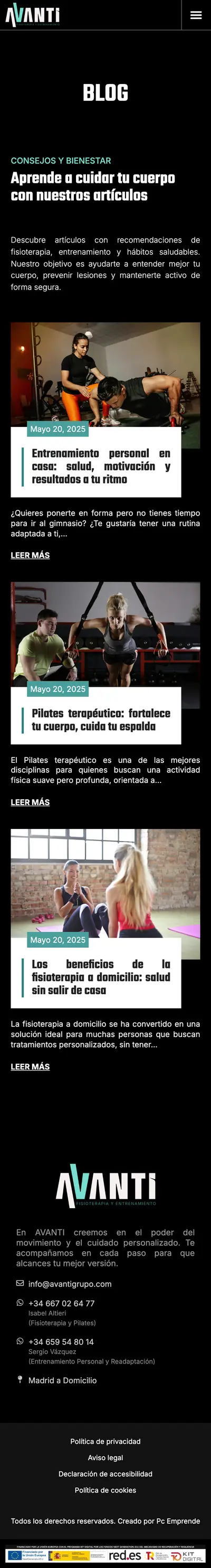 Grupo Avanti · Blog · Móvil