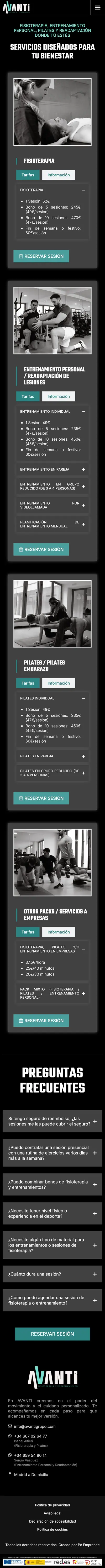Grupo Avanti · Servicios · Móvil