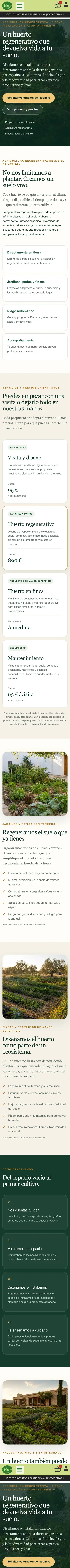 Huerta DelPueblo · Instalación de huertos · Móvil